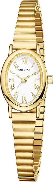 Dainty Gold Watches for Women, with Stainless Steel